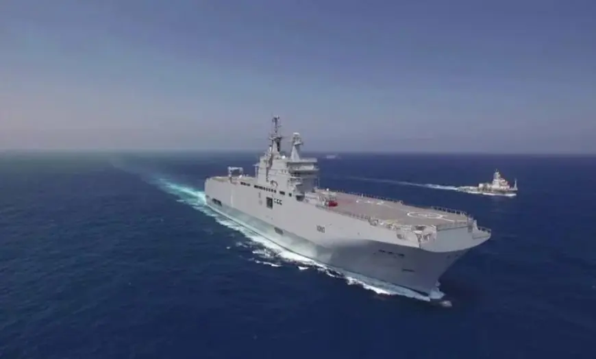 After a 14-day journey, the Alexandria Military Port welcomes the “Mistral”