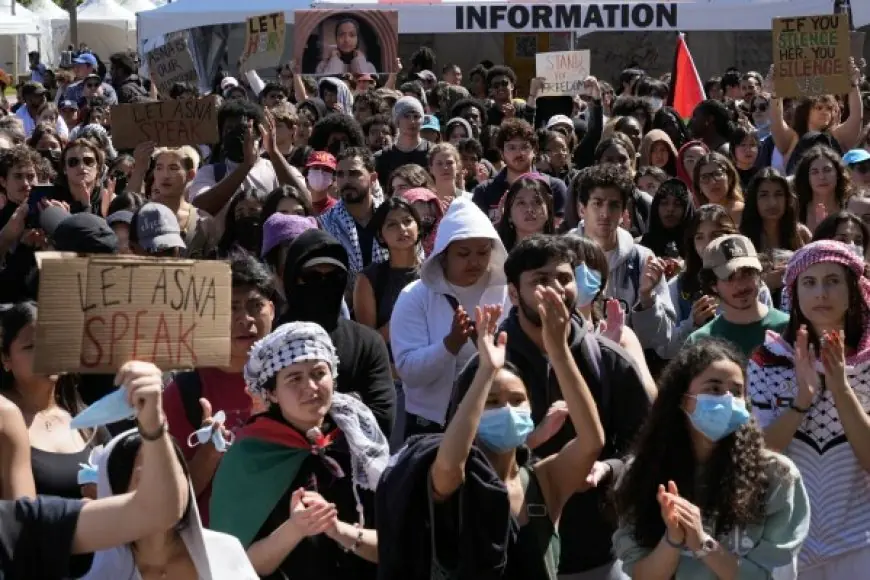 Continued Support Protests for Gaza in American Universities for the Tenth Day, with Hundreds of Students Arrested